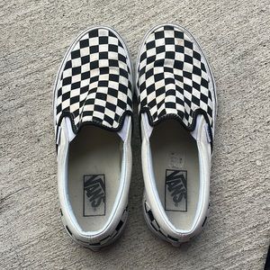 Slip on checkered vans
